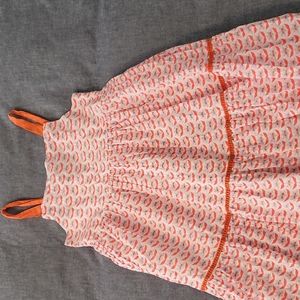 Mini Boden Summer dress sz 9-10 orange purple